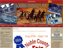Tablet Screenshot of noblecountyfair.net